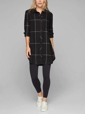 Athleta Trail to Town Long Sleeve Button Down Shirt Dress (S)